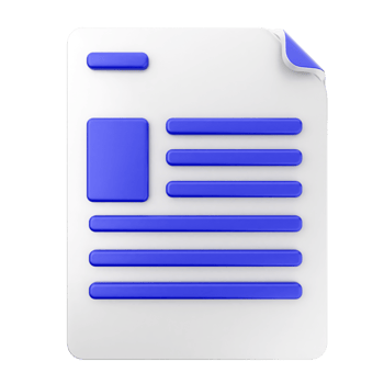 A white paper with blue lines on it png