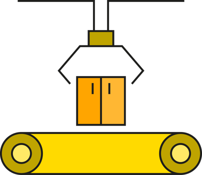 Robot Arm Picking Box Icon png