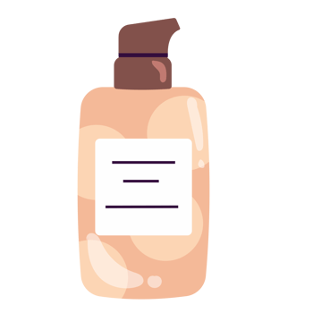 Minimalist Flat Moisturizer Bottle Skincare Glass Bottle Packaging Clipart png
