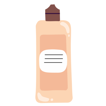 Minimalist Flat Toner Bottle Skincare Glass Bottle Packaging Clipart png