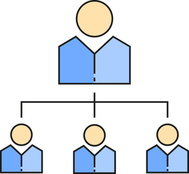 People and Organization Chart Icon Clipart png