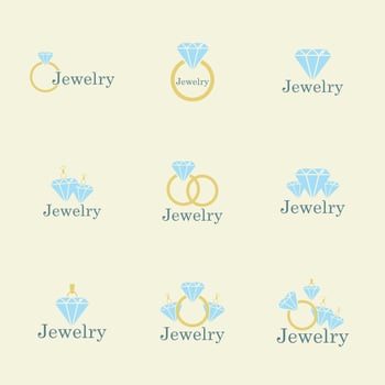 Jewelry flat line icons and jewelry store signs. Simple set of icons includes earrings, diamonds, diamond shapes, engagement rings, and more. More available in profile. vector