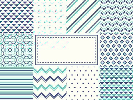 Set of ten seamless patterns. vector