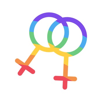 Gay symbol in in LGBTQ pride colors. illustration. vector