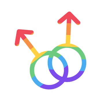 Lesbian symbol in in LGBTQ pride colors. illustration. vector