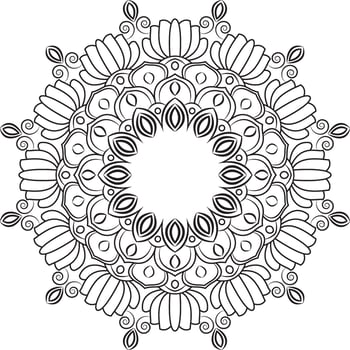 Bohemian Style Mandala Illustration vector