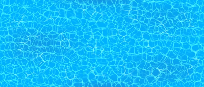 Seawater background, top view. Abstract illustration of water ripples in a pool. Vibrant shades of blue create a soothing pattern. Ideal for summerthemed designs and backgrounds. vector