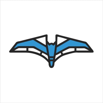 Flat bat animal icon design vector