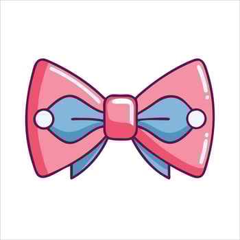 Cute bow design icon vector