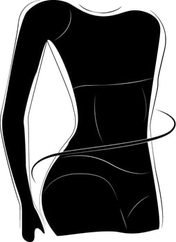 Beautiful female figure. Active lifestyle, sports and fitness. Proper nutrition and health care. vector
