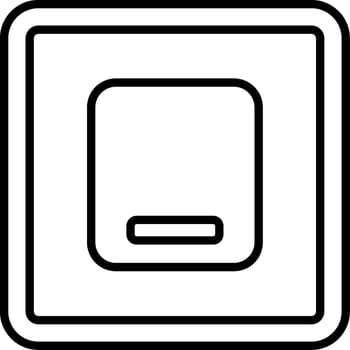 A black and white square button with a square in the middle vector