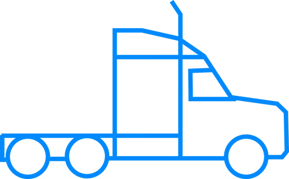 Blue Outline of Truck Design for Modern Transportation Concepts png