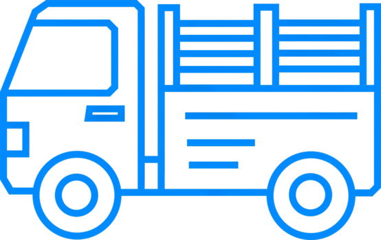 Outline of a Delivery Truck with Simple Design for Graphic Use png