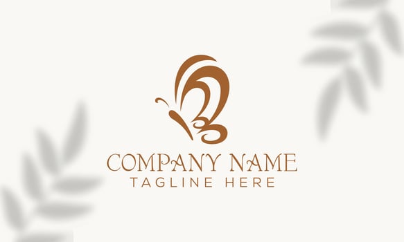 Stylish Butterfly Logo Template for Elegant Product Packaging vector
