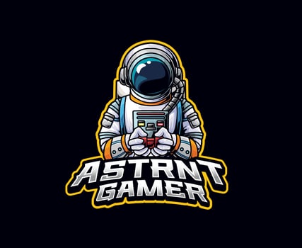 Gamer Astronaut Mascot vector
