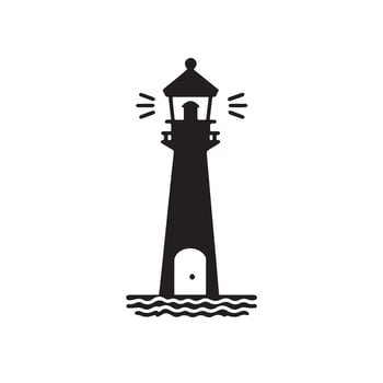 Tall Lighthouse Icon for Travel, Ocean Projects vector