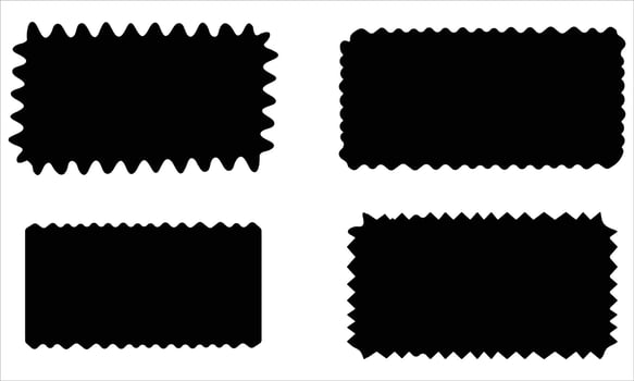 Zigzag shapes set vector