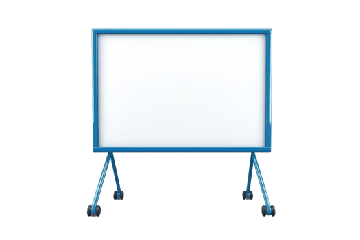 A simple, sturdy frame with a smooth, blank surface, designed for displaying information or visuals. png