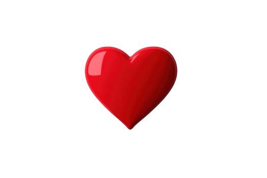 A shiny red heart symbol representing love and affection. png