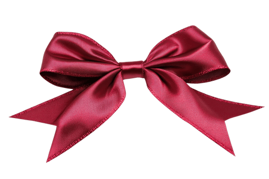 A vibrant red satin bow with elegant loops and tails, suitable for decoration or gift wrapping. png