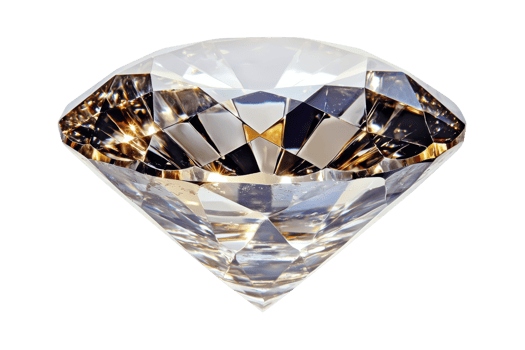 A brilliant diamond with multifaceted surfaces reflecting light, showcasing its exquisite clarity and elegance. png