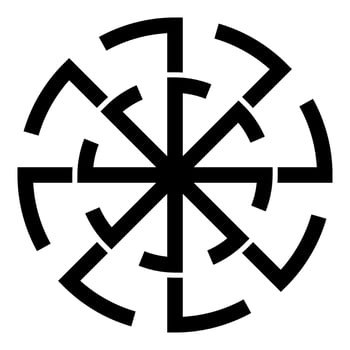 Svetch symbol sign slavic pagan icon black color style vector