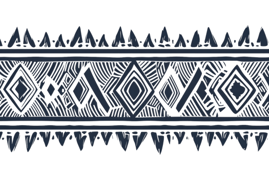 A decorative border featuring geometric patterns and sharp triangular elements in a dark color scheme. png