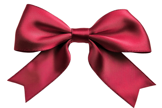 A vibrant red bow with elegant loops and tails, perfect for decorations or gifts. png