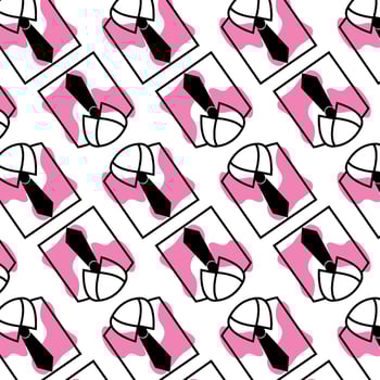Shirt and tie repeat design. vector