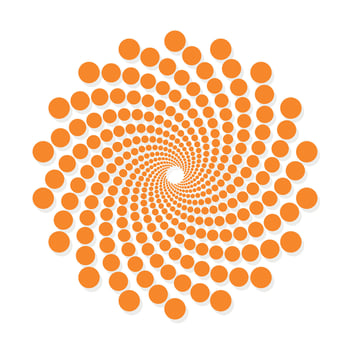 Orange Spiral of Concentric Circles vector