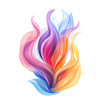 Vibrant Abstract Design with Flowing Colors png