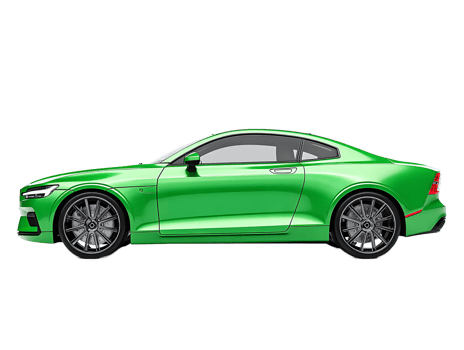 Sleek Green Sports Car Profile Shot png