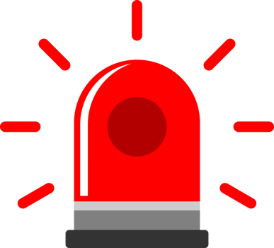 Red siren emergency icon png