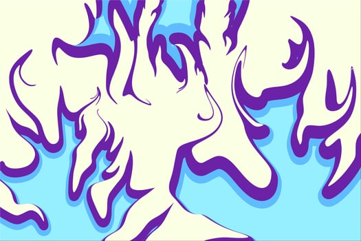 a blue and purple abstract background with blue and purple fire vector