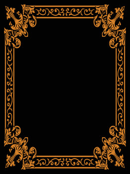 Ornamental Border with Flowering Petals and Leaves vector