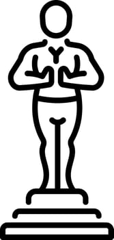 A line style icon of film trophy vector