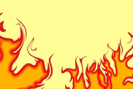 a fire background with flames and a yellow background, fire vector