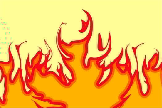 A striking abstract flame background vector