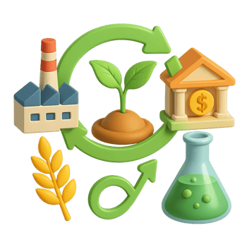 Eco-Friendly Symbols Representing Sustainable Economy and Growth Concepts png