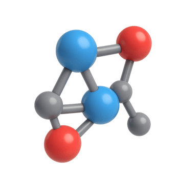 3D Model of Chemical Structure with Colorful Molecules and Bonds png
