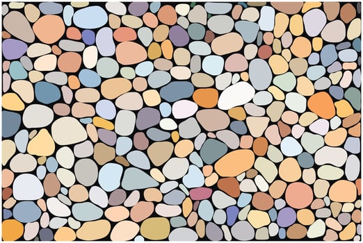 Colorful Pebbles Stones Abstract Presentation Illustration For Background Design. vector
