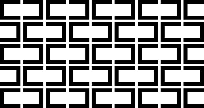 Horizon white bricks with black maze double frame pattern vector
