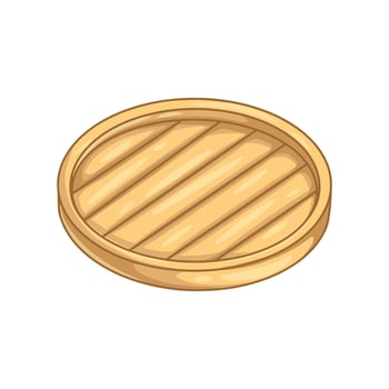 illustration art wooden tray sticker design vector