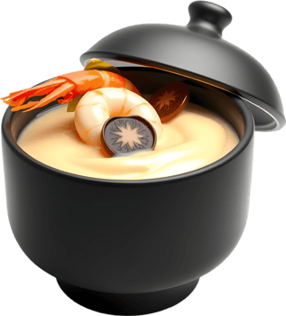 Delicious creamy chawanmushi with silky smooth texture rich flavor. . png