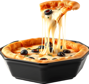Pizza slice full of cheese pull crust artwork. . png