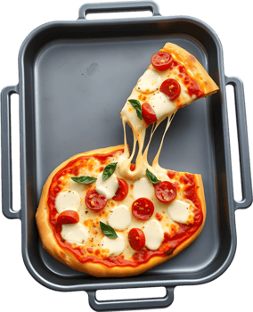 Hot cheesy pull pizza slice fresh baked clipart. . png