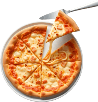 Pizza slice clipart with flavorful cheese pull art. . png
