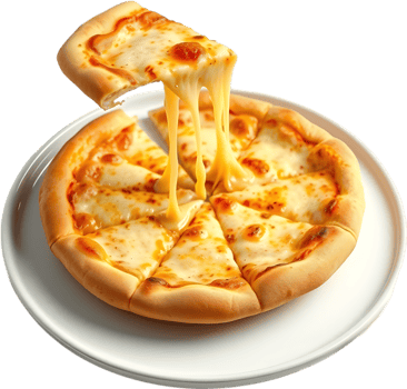 Hot pizza slice with crusted cheesy toppings clipart. . png