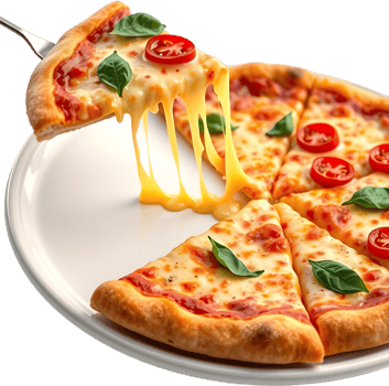 Crusty pizza slice dripping hot cheese food clipart. . png