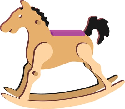 Rocking Horse Children Toys vector